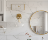 Machinist Glass Cloche Sconce 8"